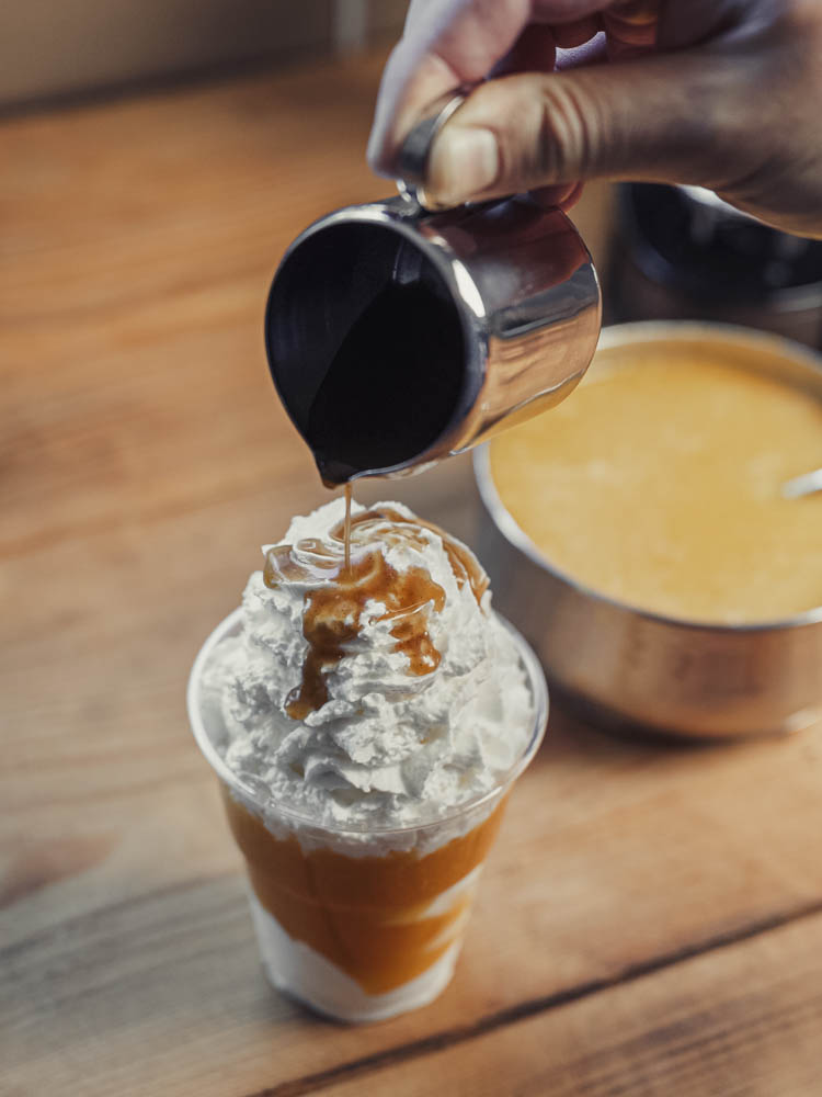 pumpkin spice latte con il gelato